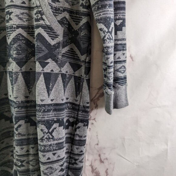 Kavu One Piece Size XXS Gray Sweatshirt Pajama Hoodie Jumpsuit Ernesto Geometric - Picture 4 of 13